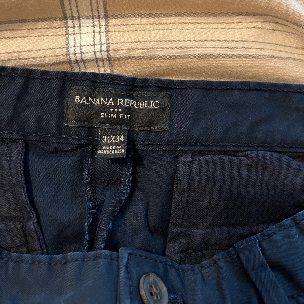 Banana Republic Dark Blue Slim Fit chinos. Never worn.